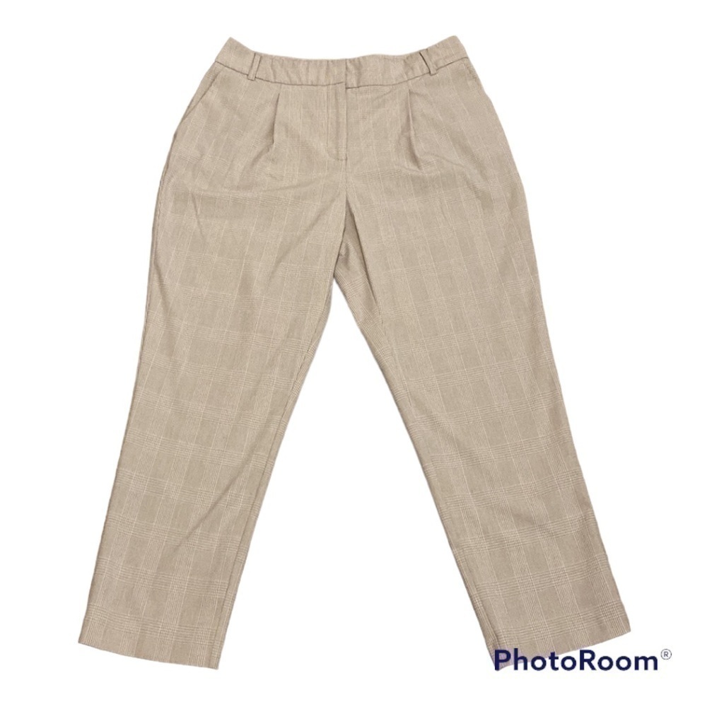Maison D’Amelie Tan Plaid Dress pants/trousers | Size 10